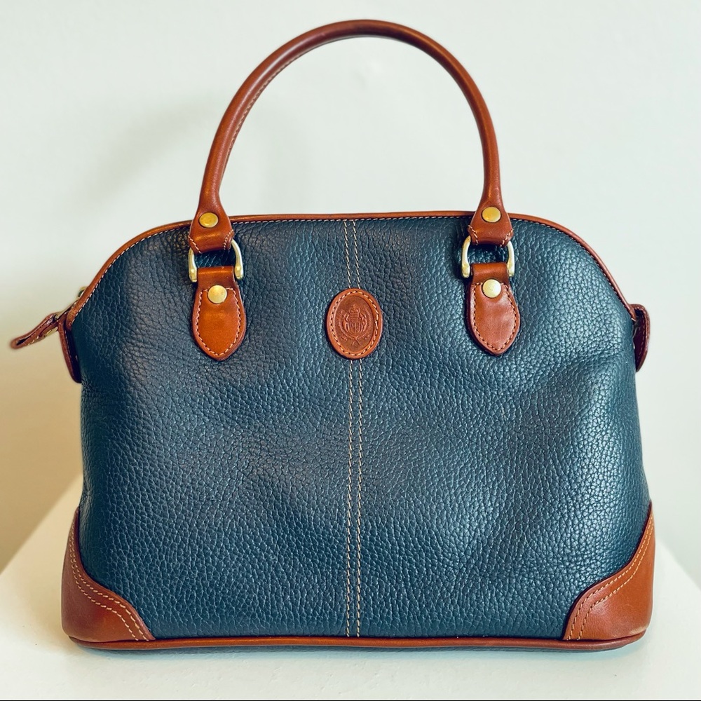 Vintage Liz Claiborne Pebbled Leather Satchel Bag